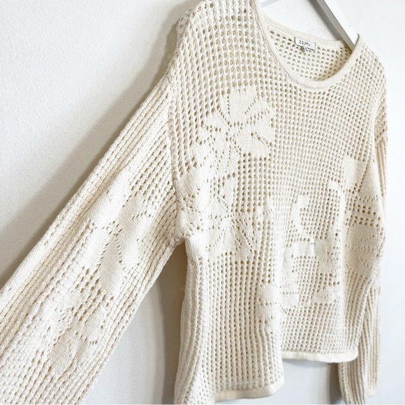 BOGO! Z SUPPLY Yael Open Weave Sweater Sea Salt Cream Medium - Picture 6 of 10